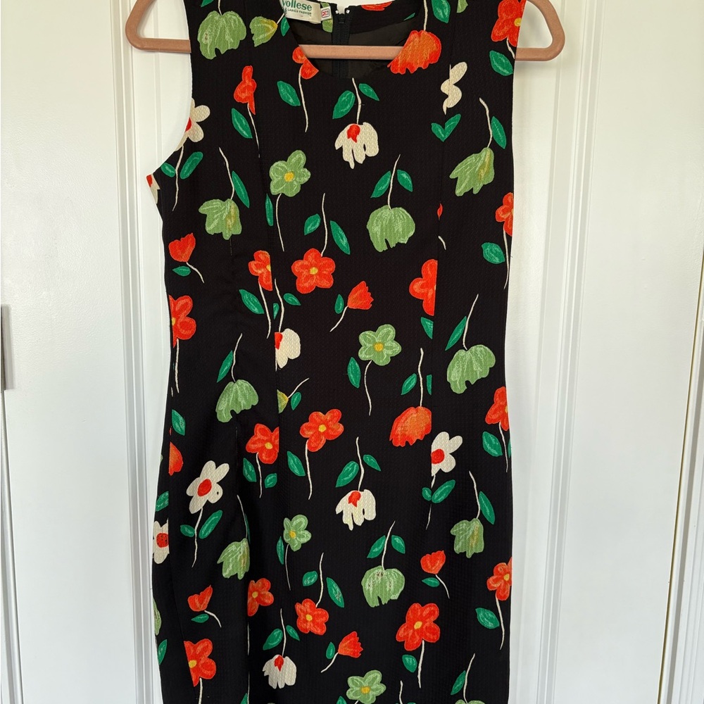 Black Floral Vintage Dress